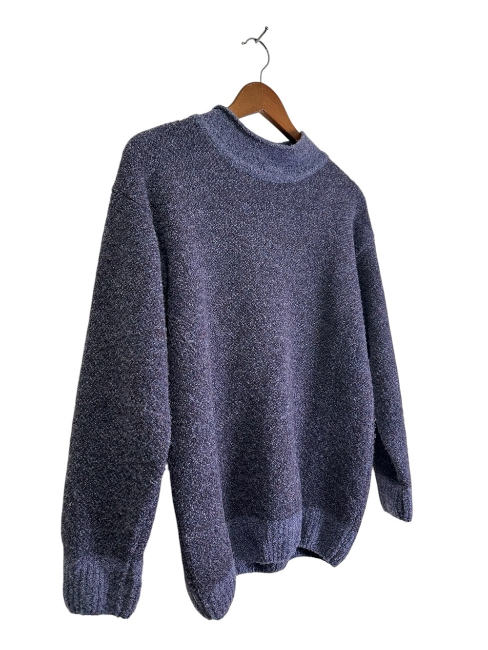 Kerry Woollen Mills Celtic S Blue Purple Lambswool Crew Neck Sweater - Picture 4 of 7